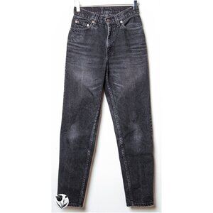 Vintage 1992 Levi’s 13512-0260 Jeans W26/S Made in USA Texas Black High Rise